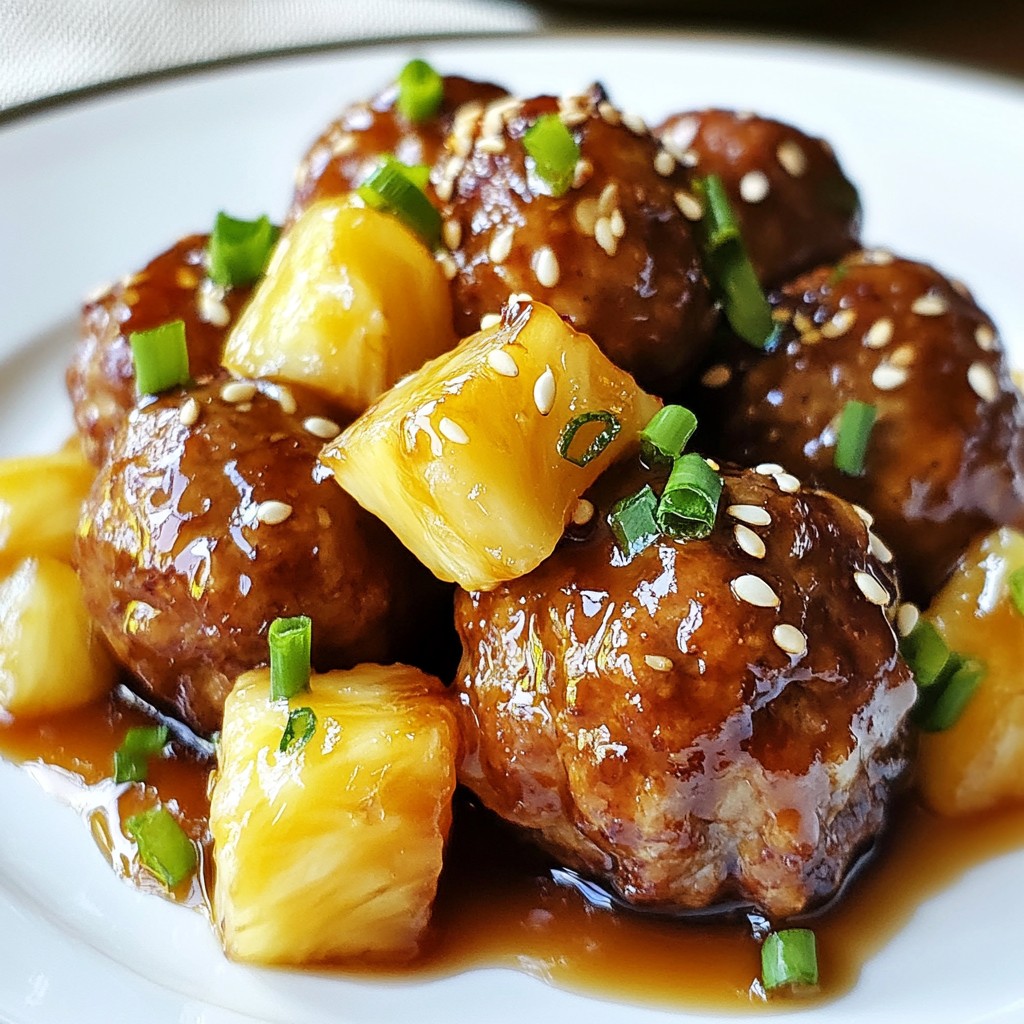 Pineapple Teriyaki Meatballs Flavorful Easy Recipe