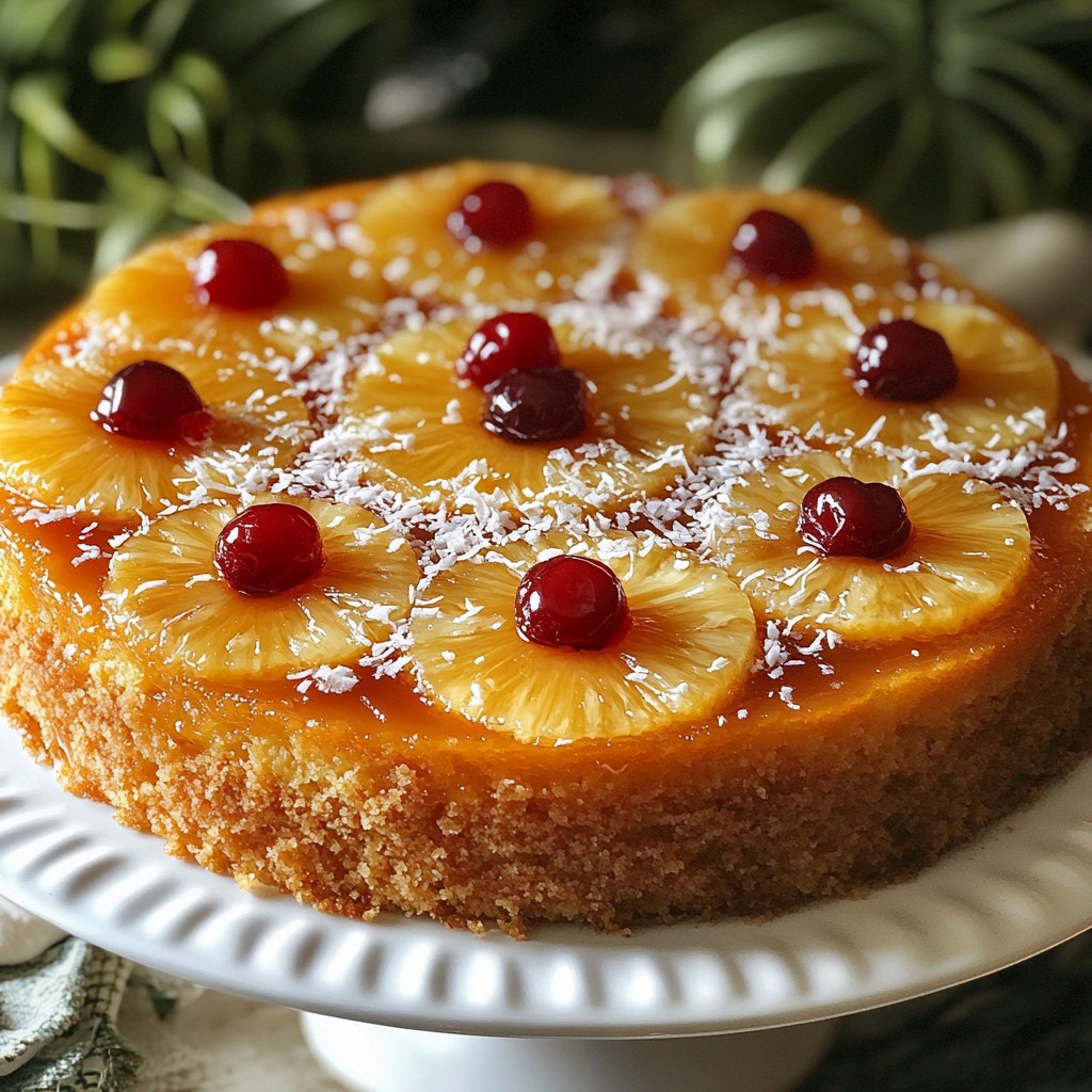 Coconut Pineapple Upside Down Cake Delightful Recipe