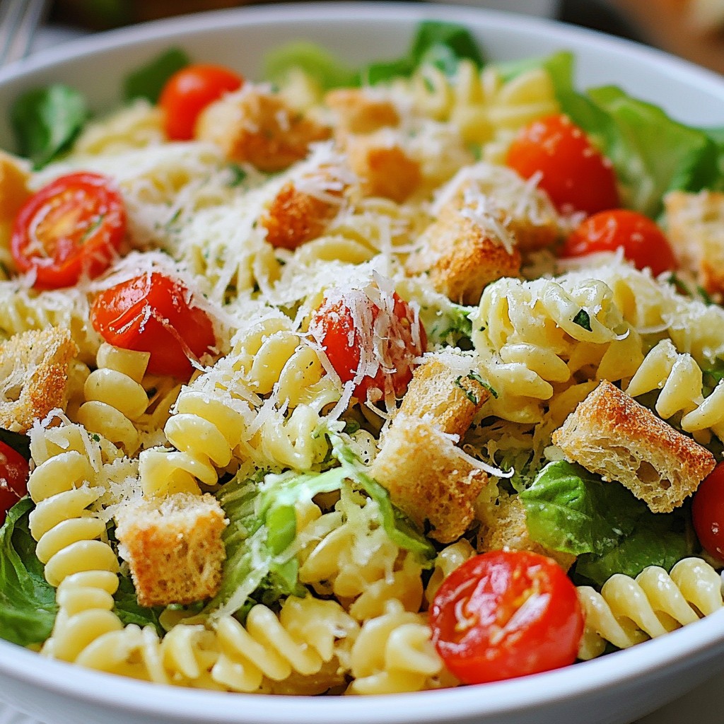 Classic Caesar Pasta Salad Joyful and Flavorful Dish