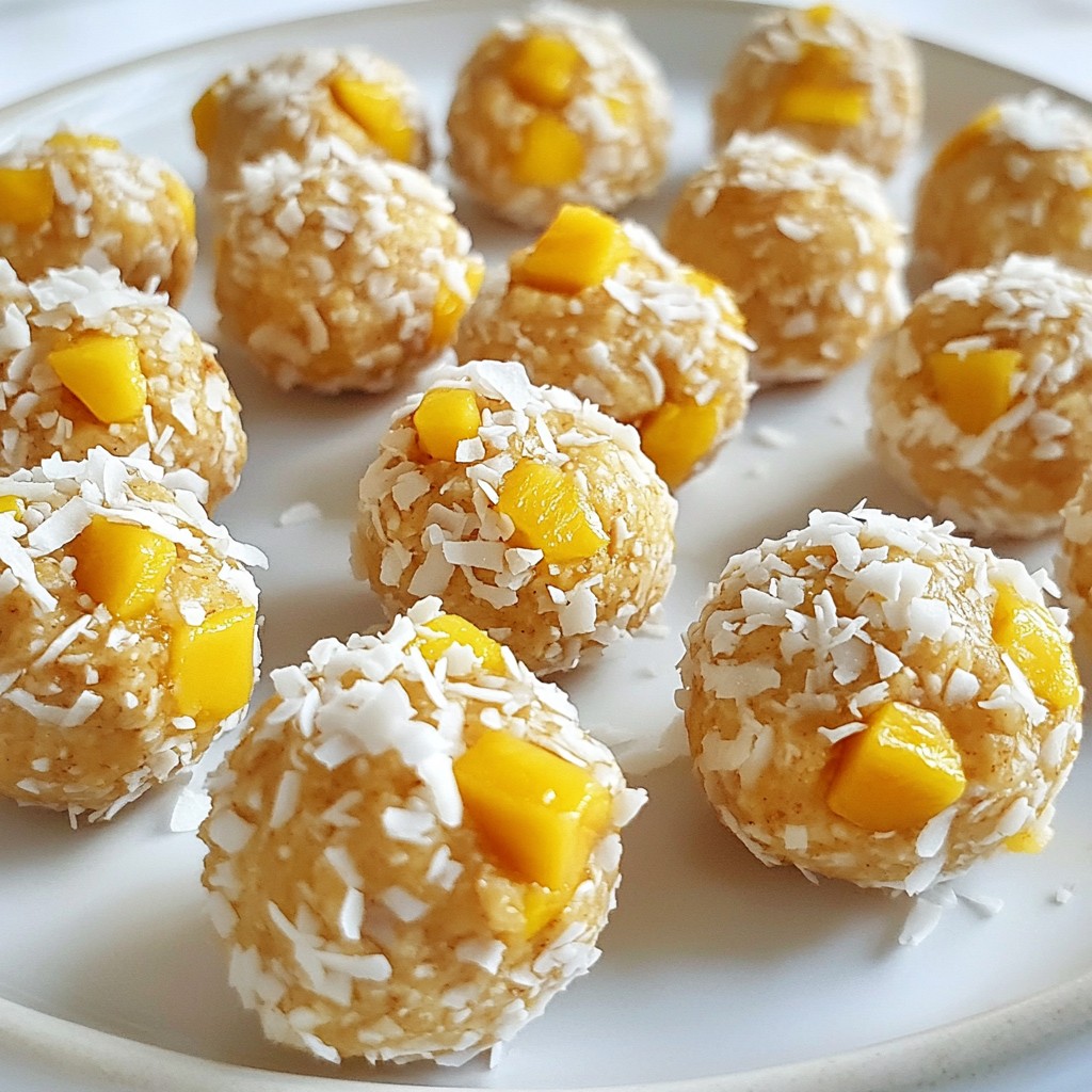 Mango Coconut Energy Bites Tasty and Healthy Snack