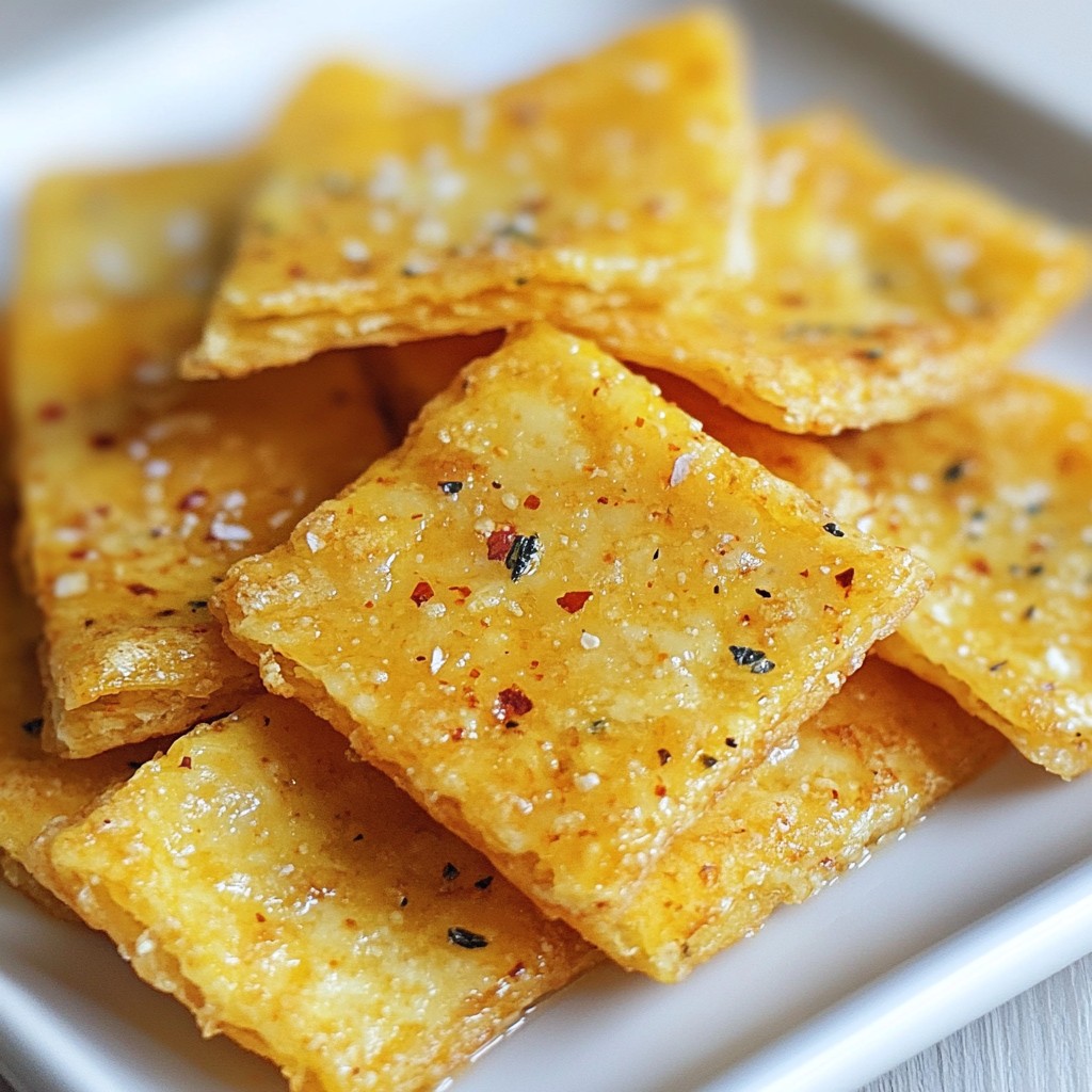 Cheesy Carb-Free Parmesan Crisps Crunchy Snack Treat
