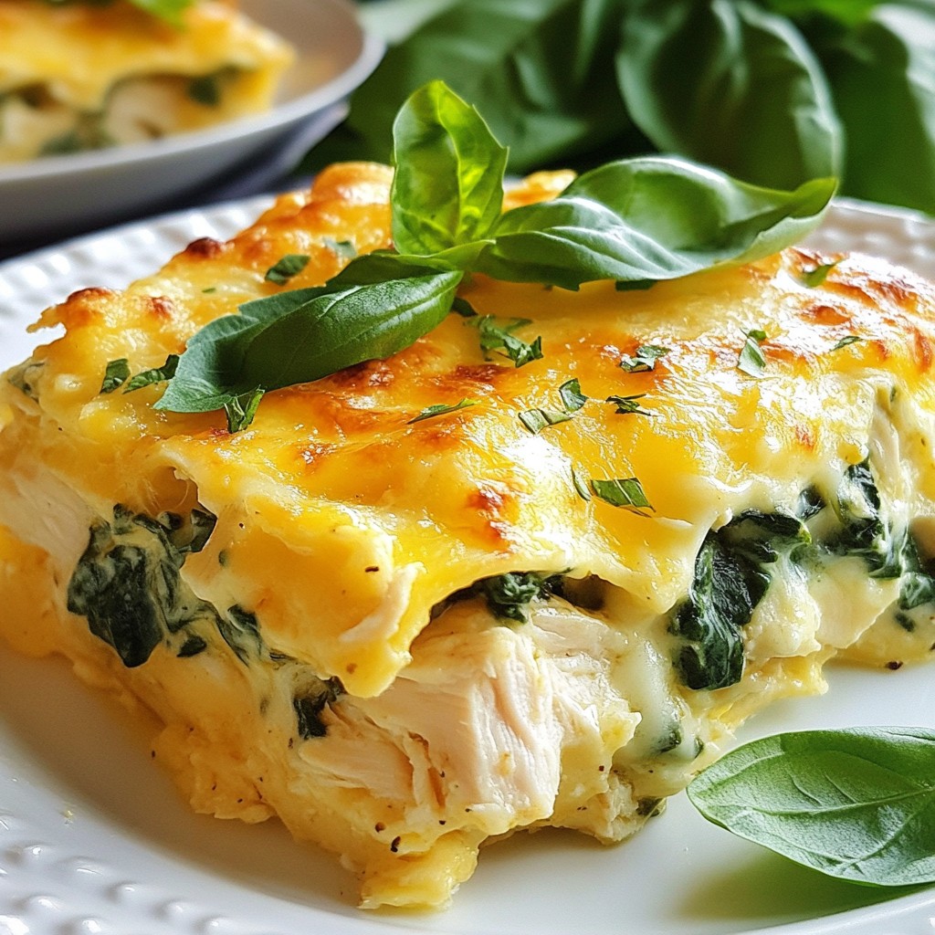 Creamy Keto Spinach and Chicken Casserole Delight