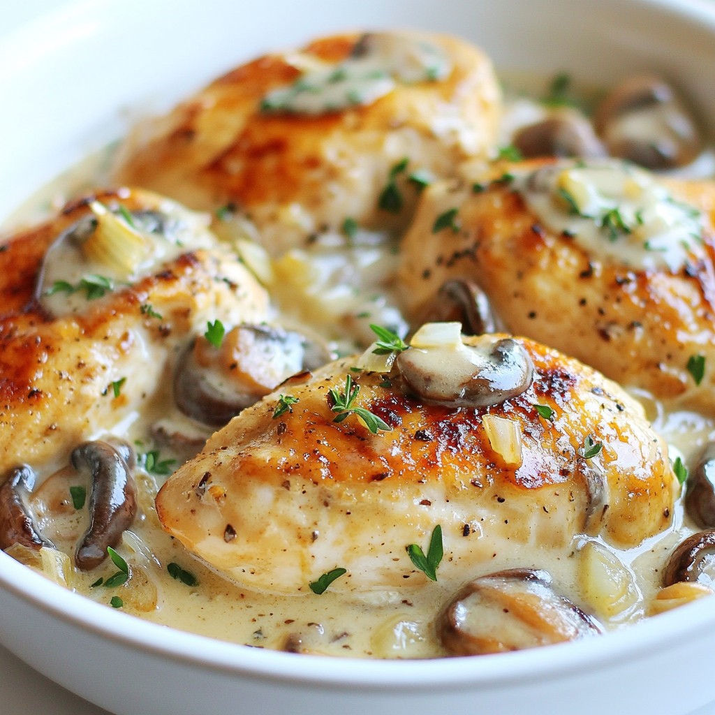 Creamy Mushroom Chicken Skillet Savory Weeknight Meal