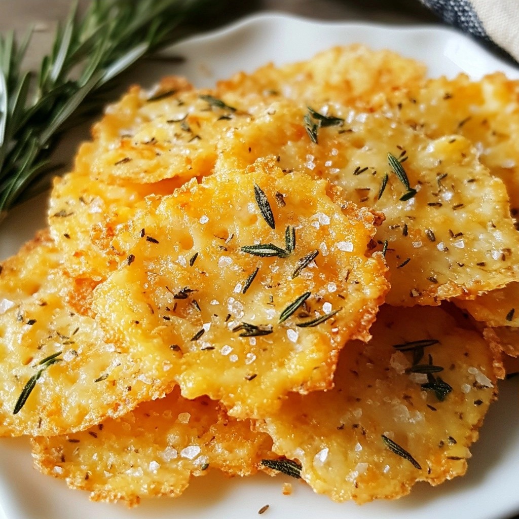 Crunchy Keto Rosemary Cheddar Crisps Quick and Easy