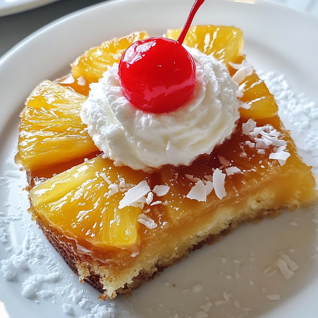 Coconut Pineapple Upside Down Cake Delightful Treat