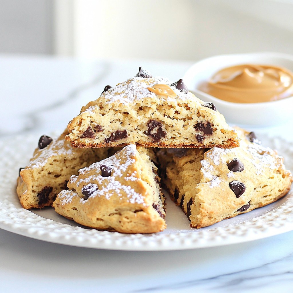 Chocolate Chip Peanut Butter Scones Tasty Treat Recipe