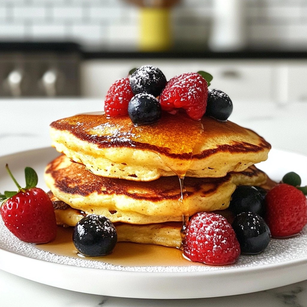 Fluffy Low-Carb Ricotta Pancakes Delightful Breakfast