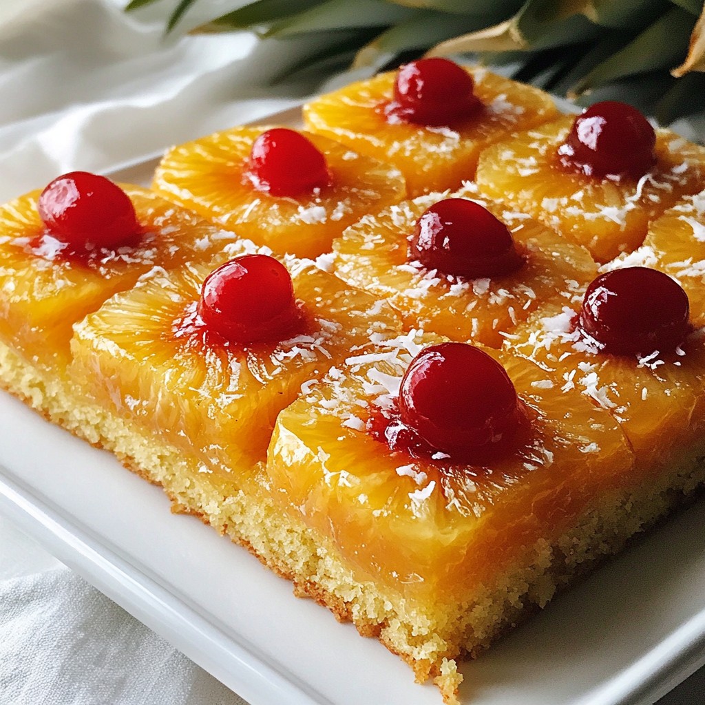 Pineapple Coconut Upside-Down Cake Delight Recipe