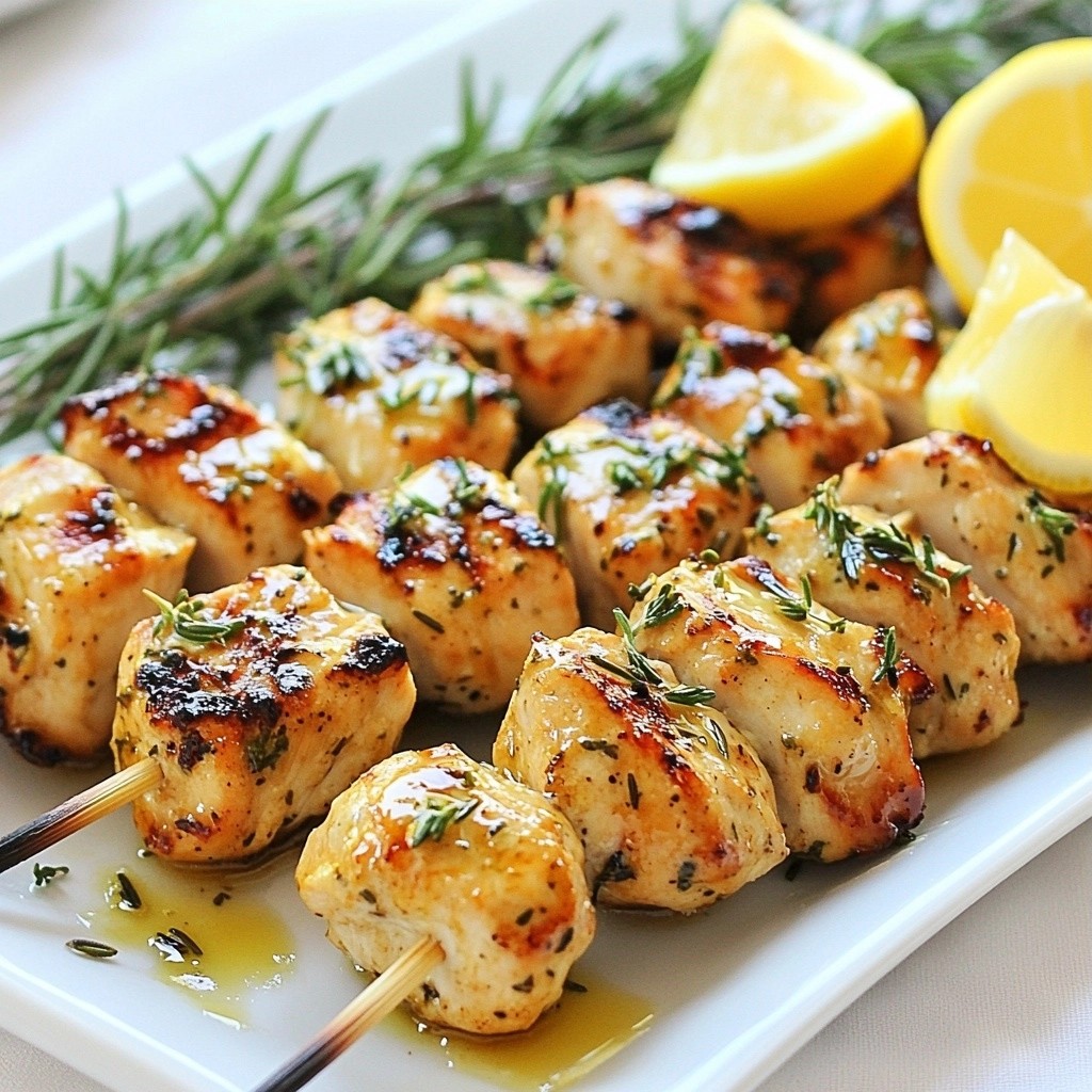 Zesty Ketogenic Lemon Herb Chicken Skewers Delight