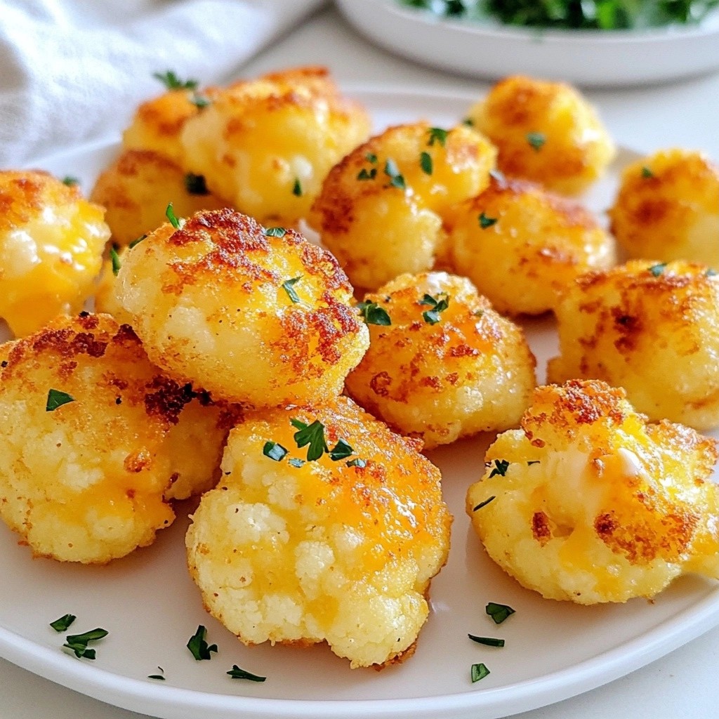 Crispy Keto Cauliflower Cheese Bites Easy and Flavorful