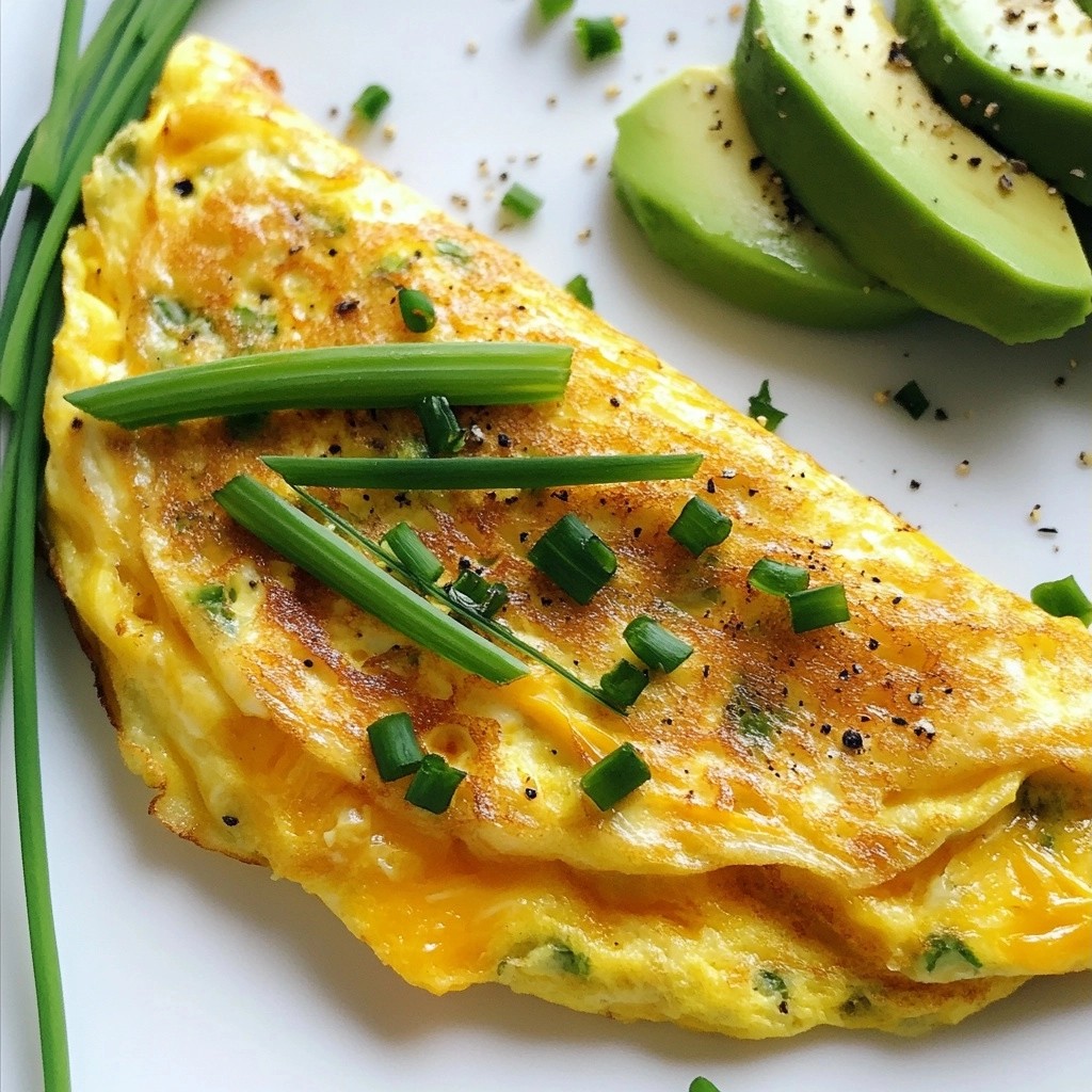 Fluffy Keto Chive and Cheddar Omelet Delight