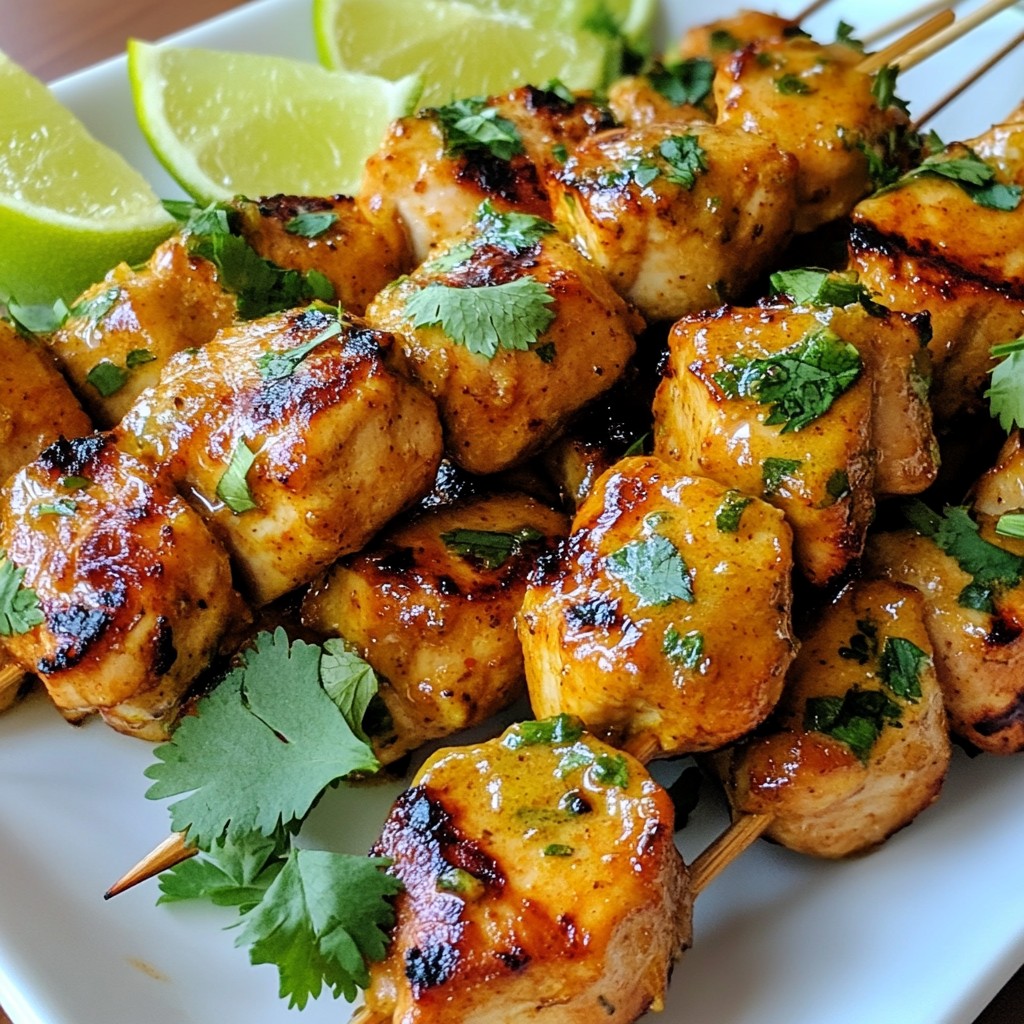 Chili Lime Chicken Skewers zesty and flavorful treat