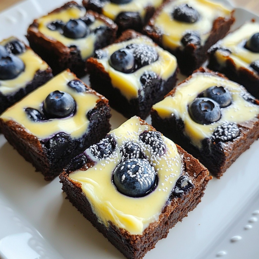 Blueberry Cream Cheese Swirl Brownies Irresistible Treat