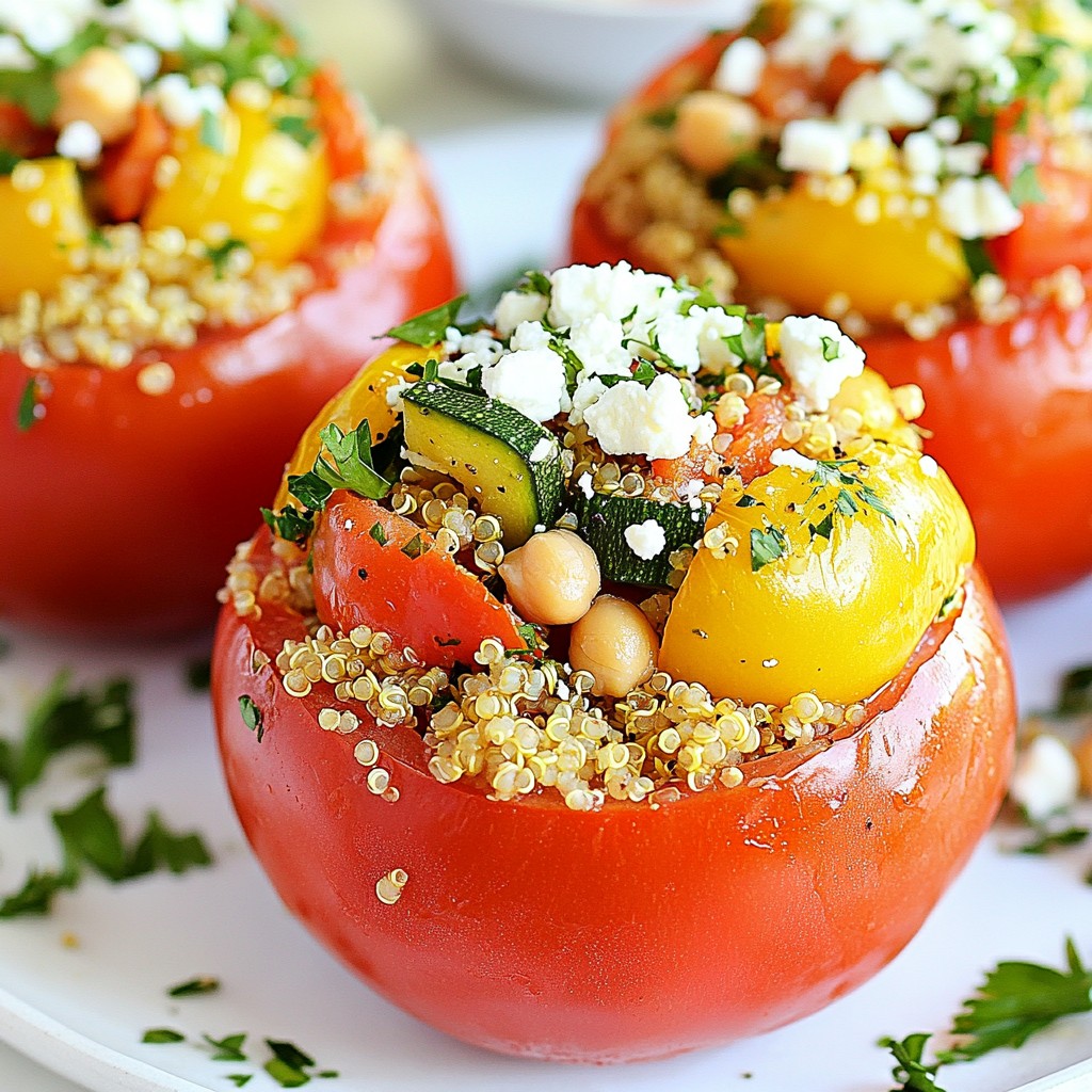 Mediterranean Quinoa Stuffed Tomatoes Simple Delight