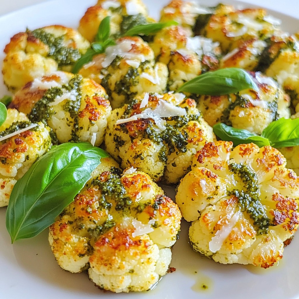 Pesto Parmesan Roasted Cauliflower Flavorful Delight