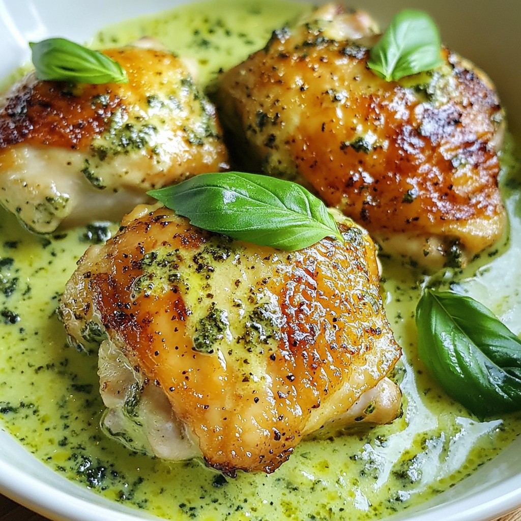 Creamy Keto Pesto Chicken Thighs Flavorful Delight