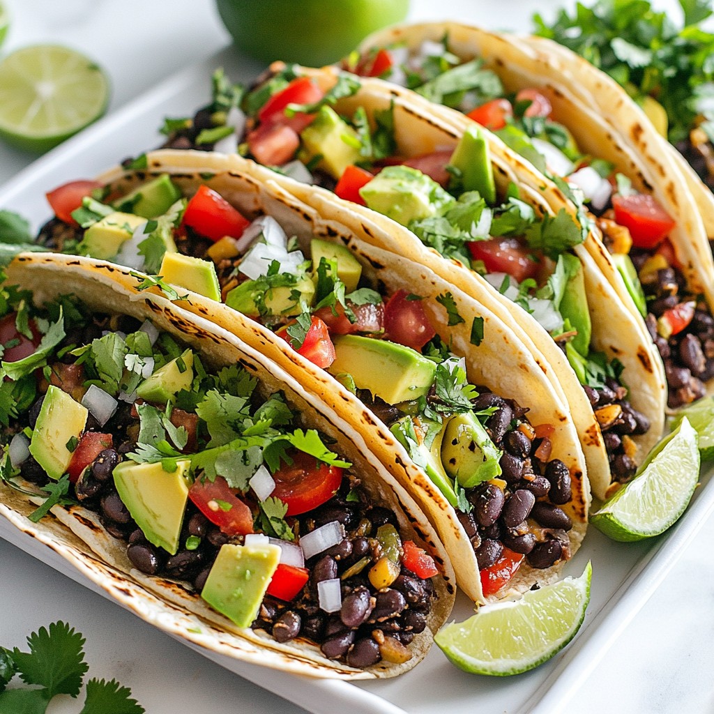 Spicy Black Bean Tacos Flavorful and Satisfying Meal
