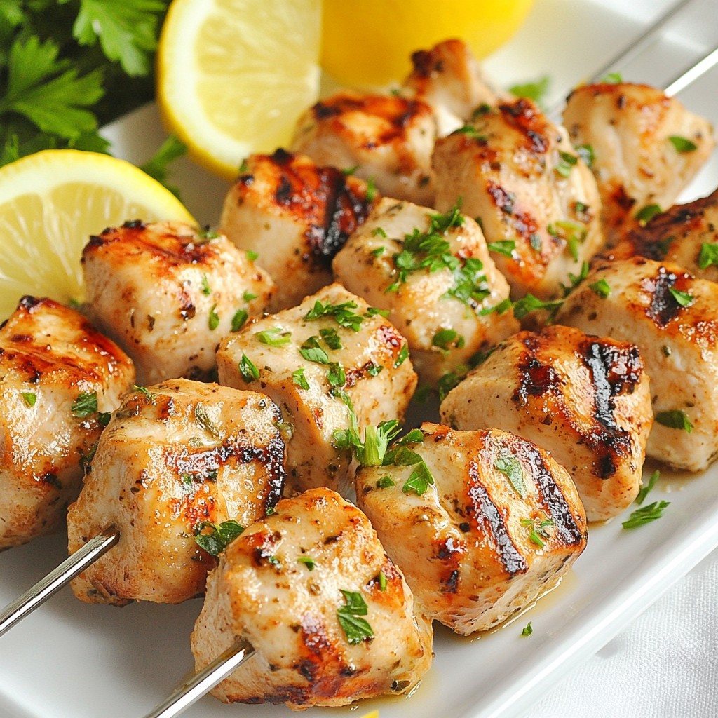 Lemon Herb Grilled Chicken Skewers Easy and Quick Recipe