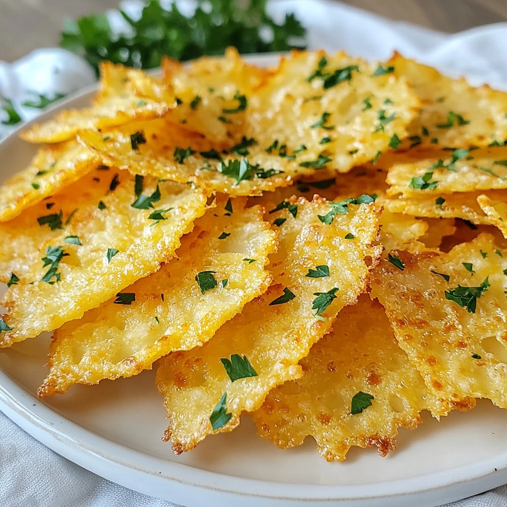 Cheesy Carb-Free Parmesan Crisps Crunchy Snack Idea
