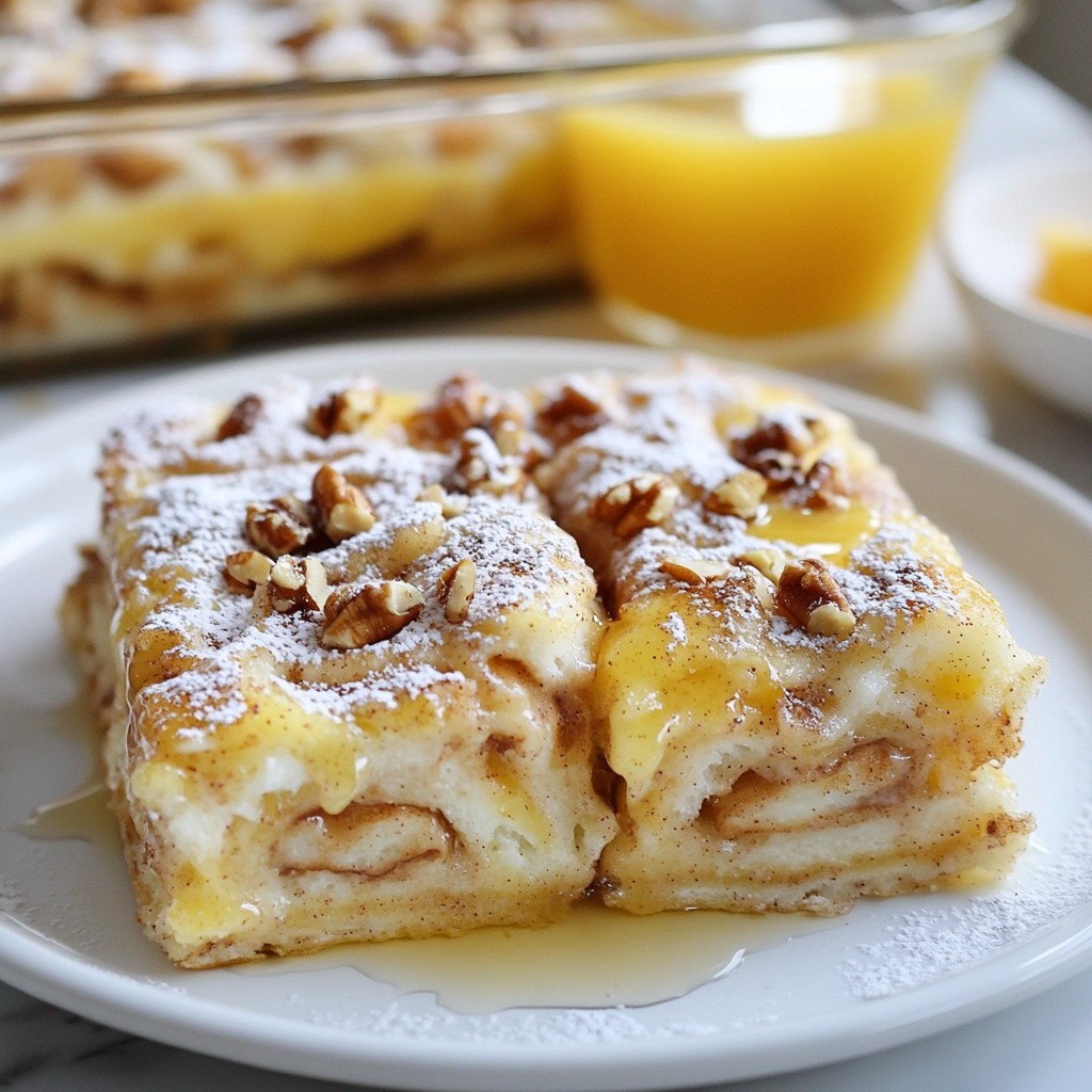Cinnamon Roll Pancake Casserole Tasty Weekend Treat