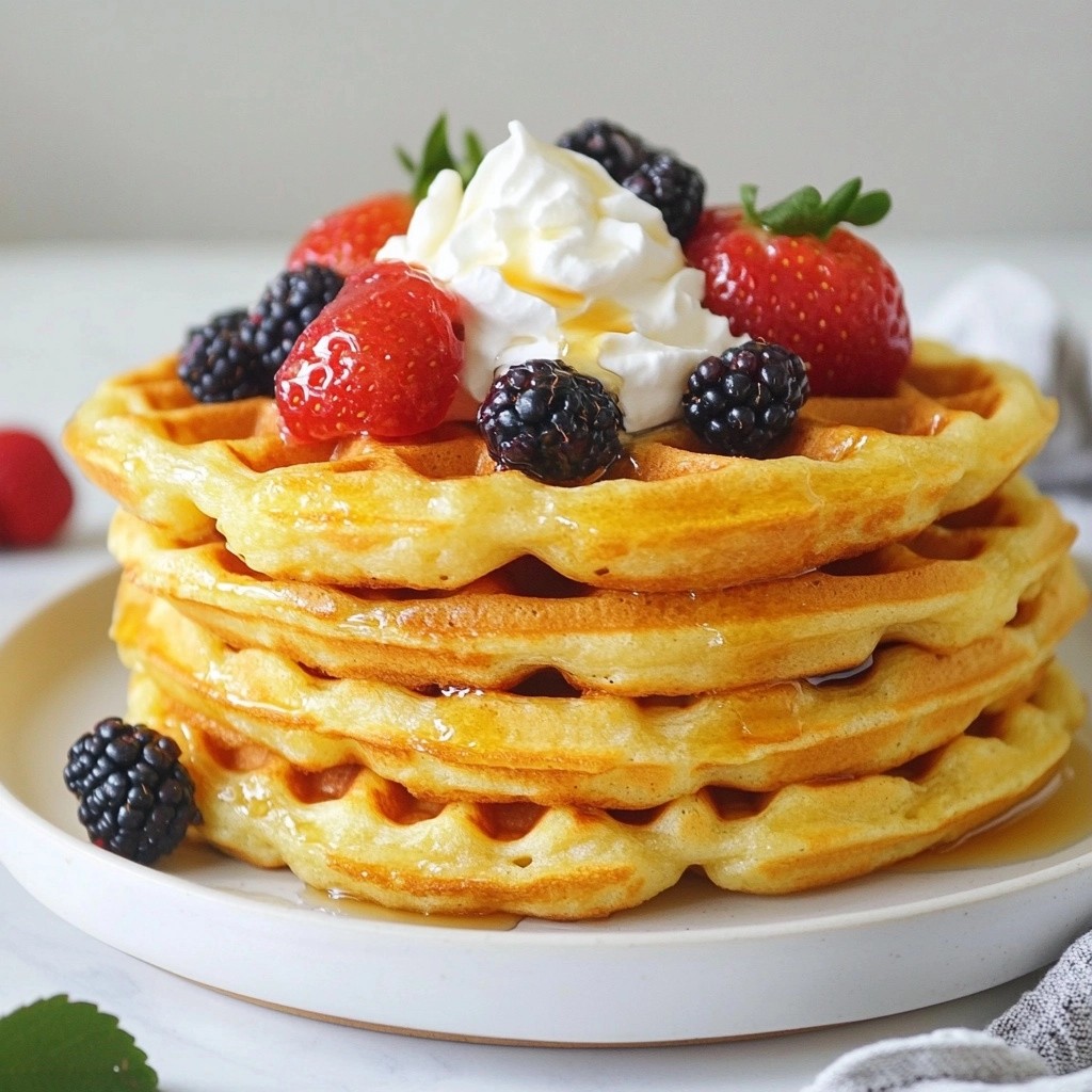 Fluffy Keto Vanilla Cream Waffles Simple and Tasty