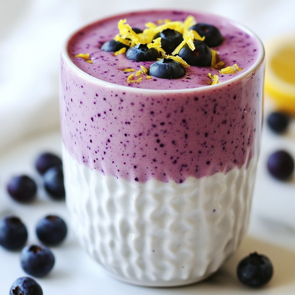 Blueberry Lemon Cheesecake Smoothie Easy Recipe