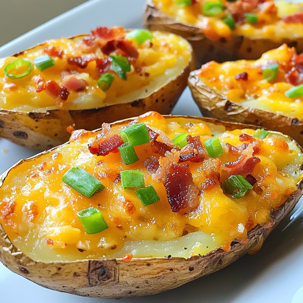Cheesy Loaded Potato Skins Simple and Tasty Recipe
