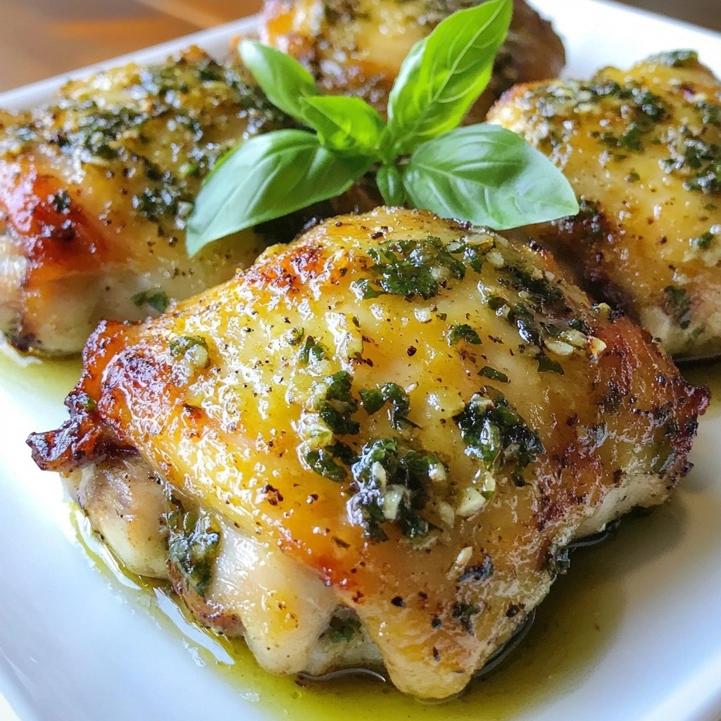 Savory Keto Garlic Basil Chicken Thighs Flavor Boost