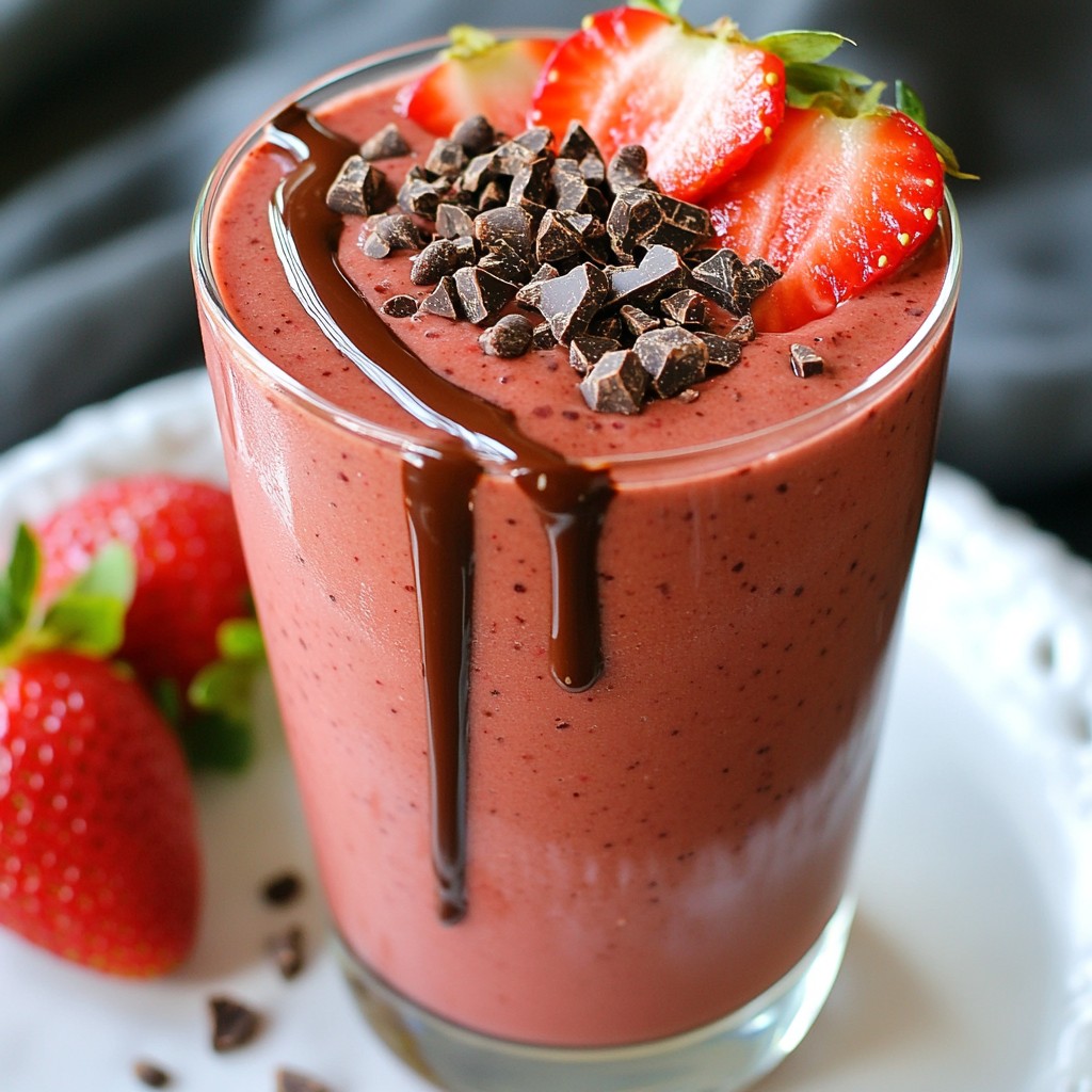 Chocolate Covered Strawberry Smoothie Delight Recipe