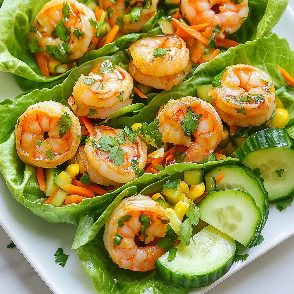 Spicy Garlic Shrimp Lettuce Wraps Flavorful Delight