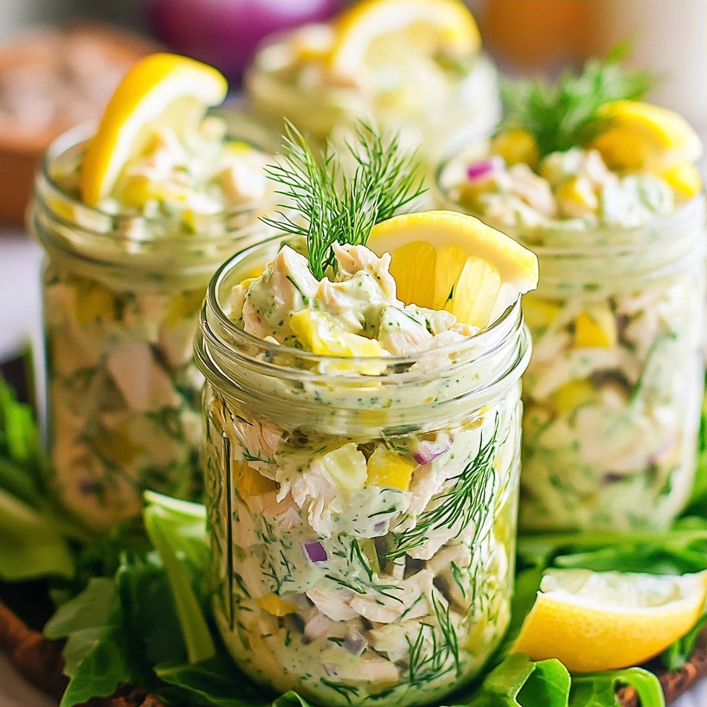 Creamy Keto Lemon Dill Chicken Salad Jars Recipe