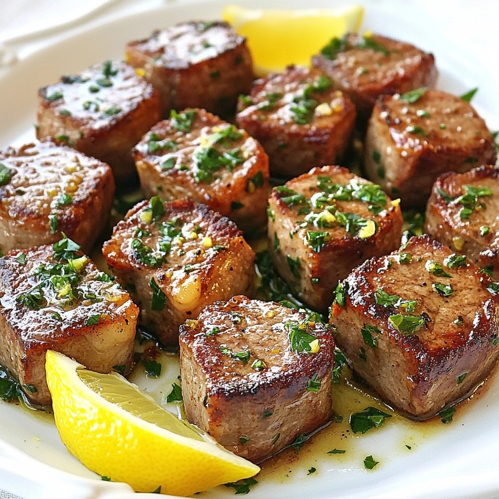 Sizzling Keto Lemon Herb Steak Bites Recipe Delight