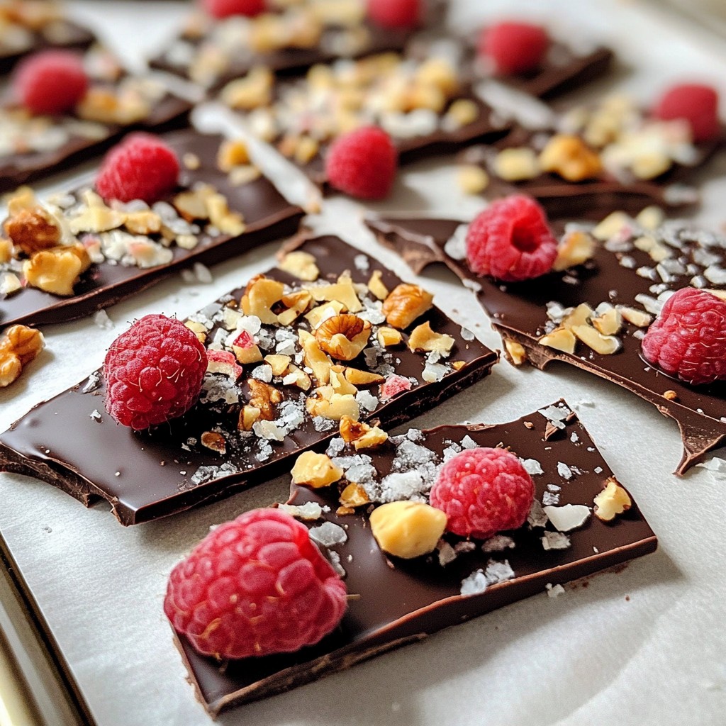 Raspberry Dark Chocolate Bark Simple Dessert Treat