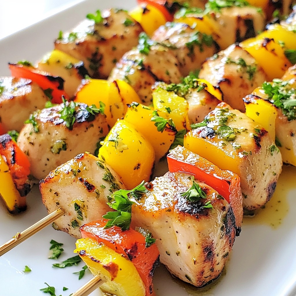 Grilled Keto Lemon Herb Chicken Skewers Delightful Meal