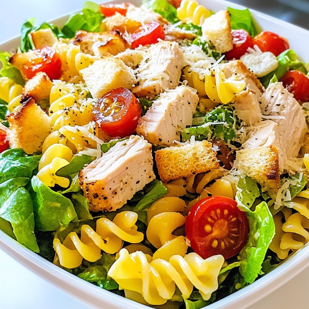 Classic Chicken Caesar Pasta Salad Simple and Tasty