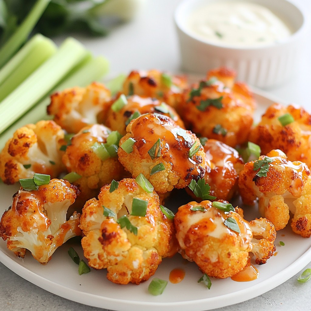 Crunchy Keto Buffalo Cauliflower Bites Recipe