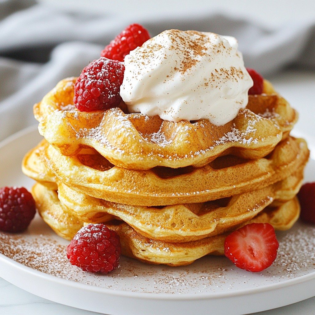 Fluffy Keto Nutmeg Spiced Waffles Light and Tasty Treat