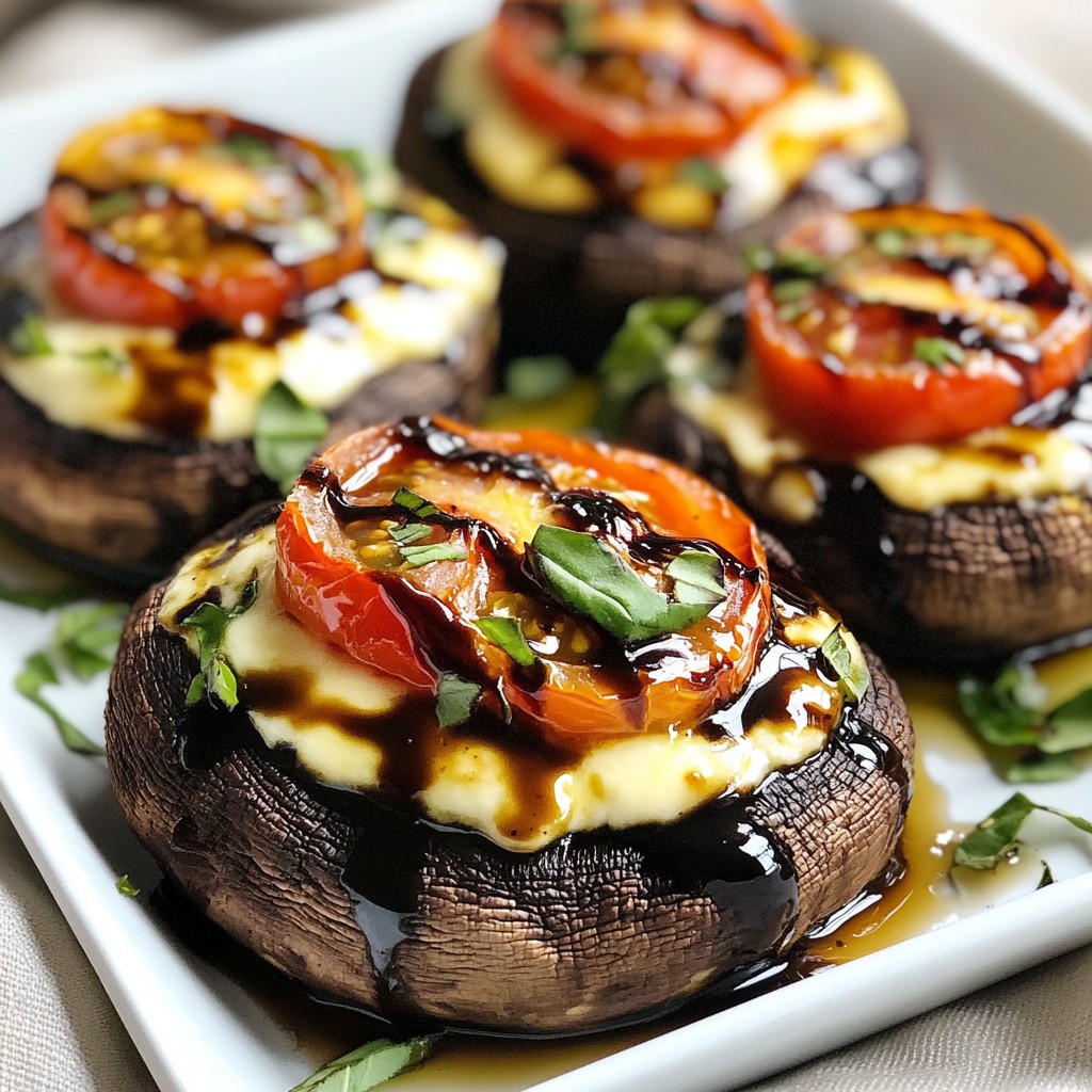 Caprese Stuffed Portobello Mushrooms Flavorful Delight