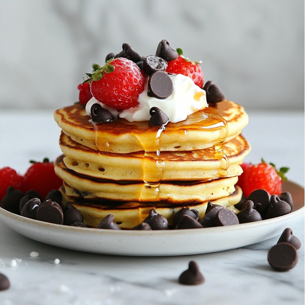 Chocolate Chip Protein Pancakes Tasty and Simple Meal