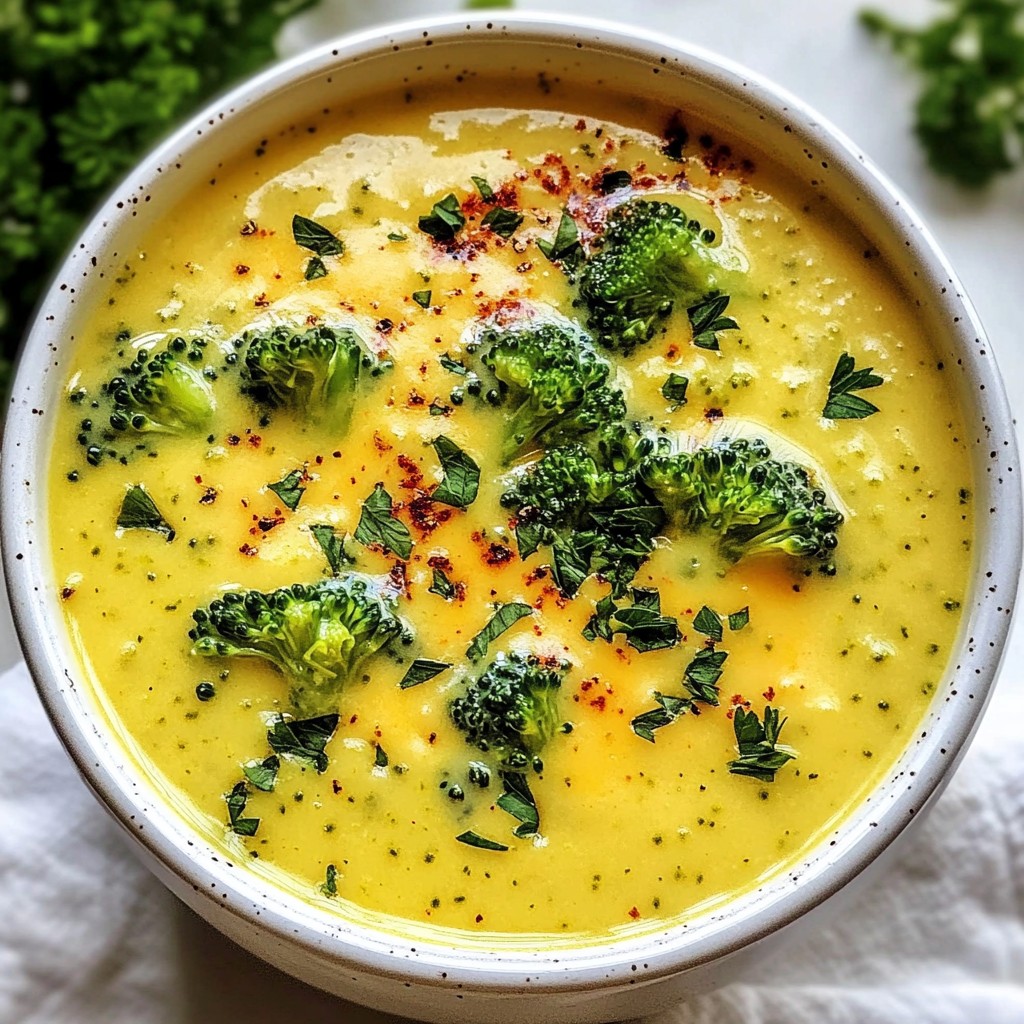 Creamy Broccoli Cheddar Soup Simple and Tasty Recipe