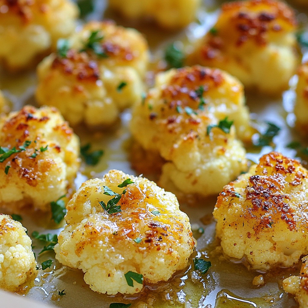 Garlic Parmesan Cauliflower Bites Crispy and Tasty Snack