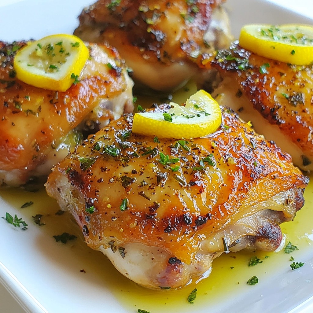 Herb-Crusted Keto Lemon Chicken Thighs Easy Recipe