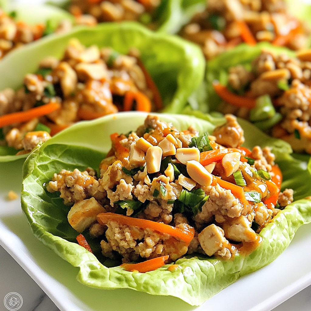 Spicy Thai Peanut Lettuce Wraps Flavorful and Fresh