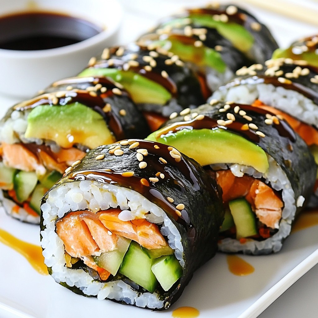 Teriyaki Salmon Sushi Burritos Easy and Flavorful Meal