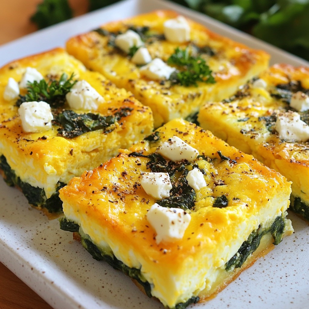Savory Keto Spinach and Feta Egg Bake Delight