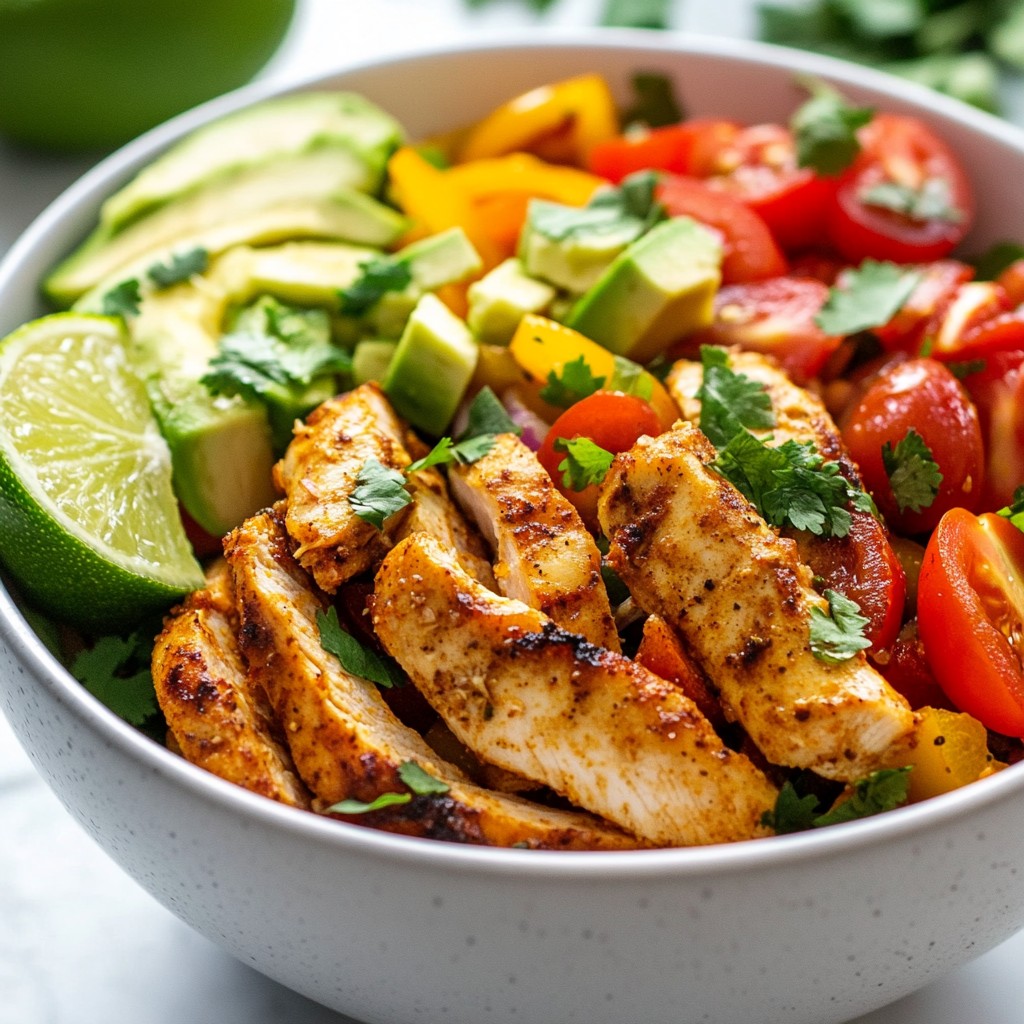 Meal Prep Keto Chicken Fajita Bowls Flavorful Delight