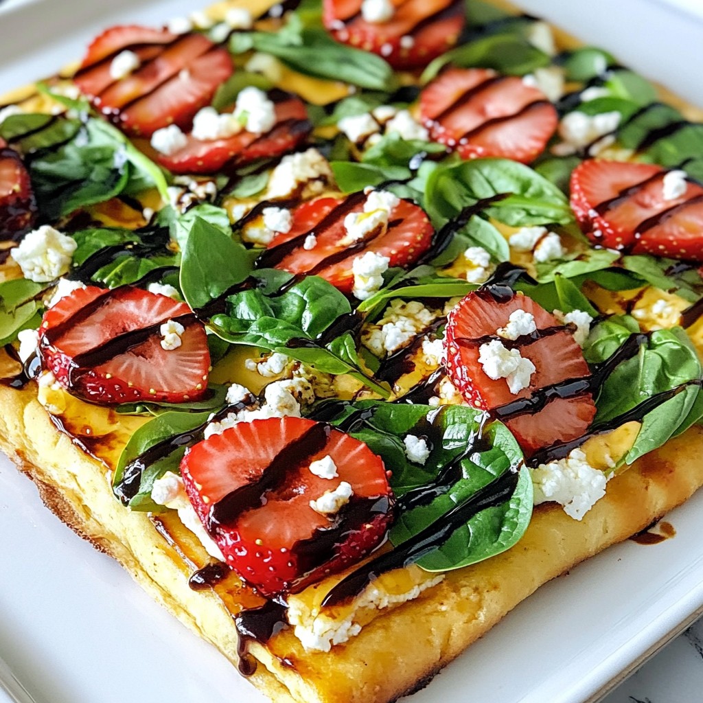 Strawberry Spinach Goat Cheese Flatbread Delight