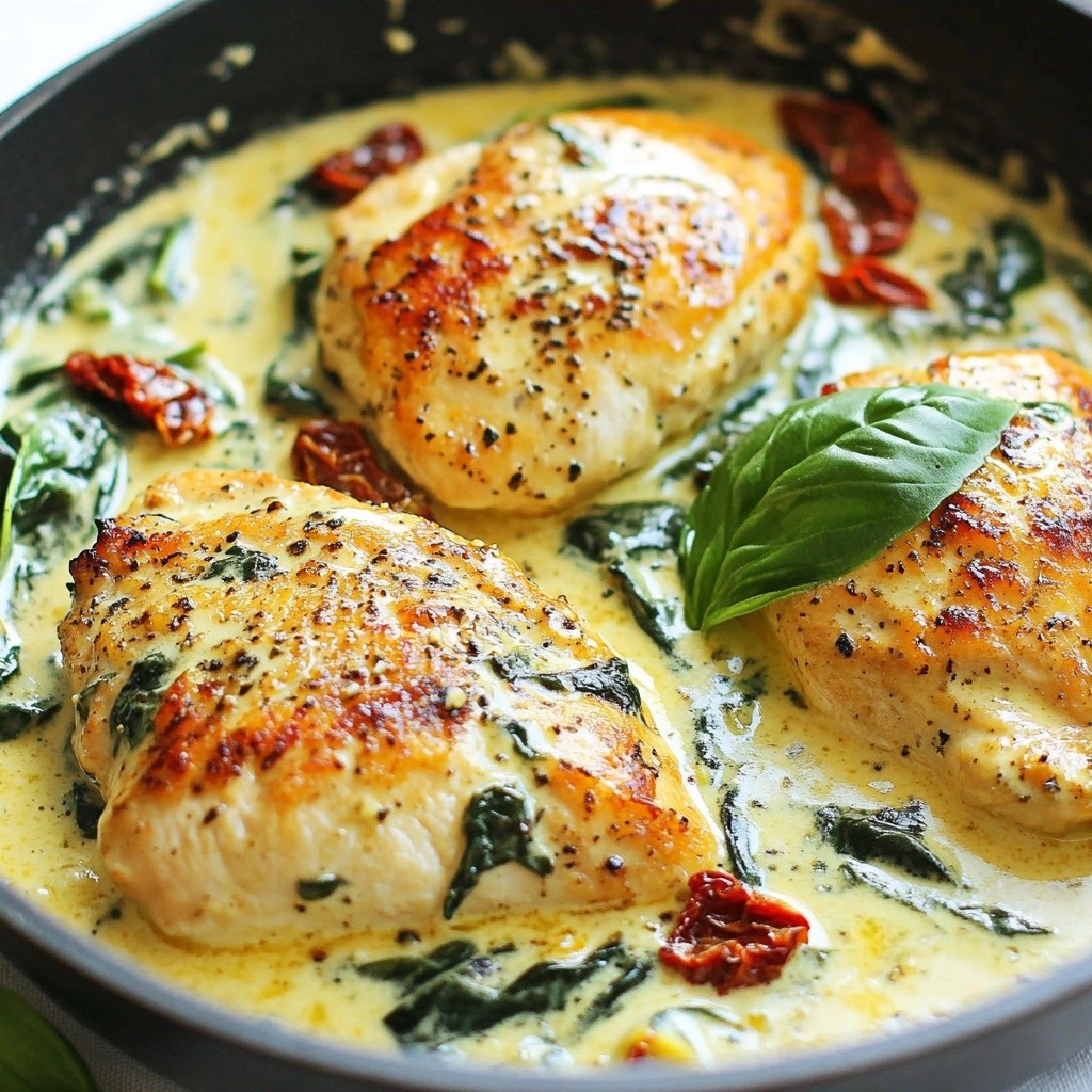 Creamy Keto Tuscan Chicken Skillet Easy Weeknight Meal
