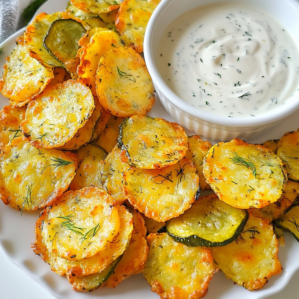 Crunchy Keto Dill Pickle Cheese Chips Delight