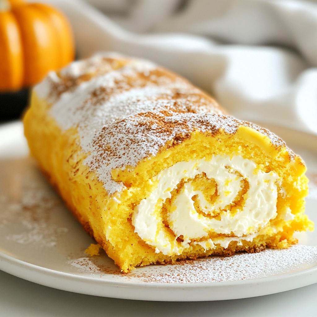 Pumpkin Cream Cheese Roll Delightful Seasonal Treat